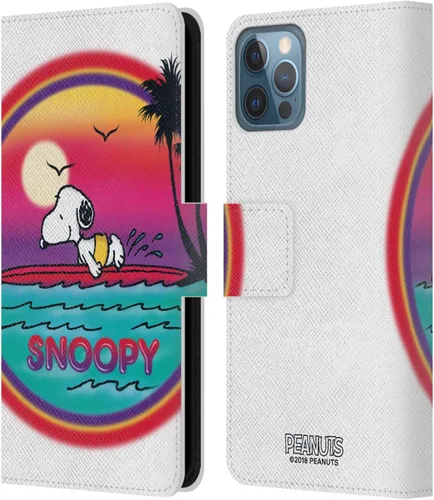 Vista 131 de Head Case Designs Funda de piel con licencia oficial de Peanuts Beach Surf Snoopy Boardwalk Airbrush compatible con Apple iPhone 11