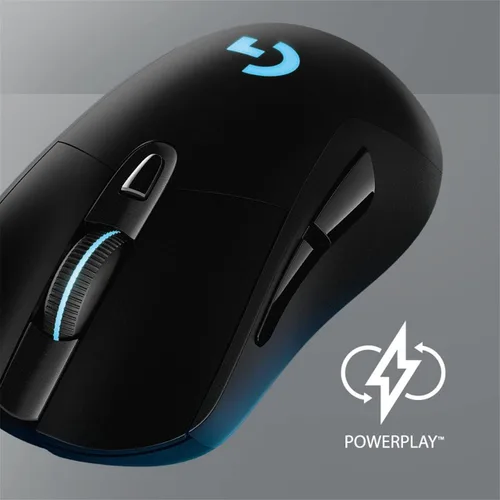 Vista 3 de Ratón inalámbrico Logitech G703 Lightspeed con sensor Hero 16K compatible con PowerPlay Lightsync RGB ligero 95G10G opcional 100-16 000 DPI puños