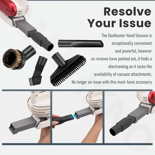 Vista 5 de Kit de adaptador universal de accesorios – Herramienta extensible para hendiduras, accesorios compatibles con BLACK+DECKER Dustbuster, se adapta a