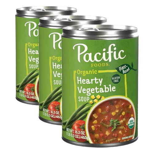 Vista 14 de Pacific Foods Caldo de pollo orgánico estilo griego con orzo, limón y hierba, lata de 16.1 oz