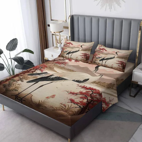 Vista 59 de Juego de sábanas tamaño individual con águila calva, sábanas de cama de águila, microfibra suave y bolsillo profundo y sábanas estampadas sin