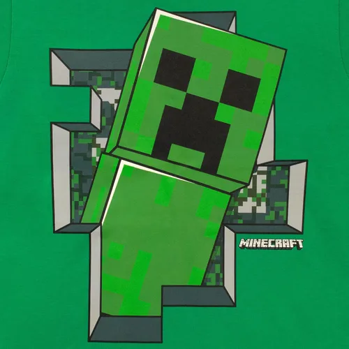 Vista 2 de Minecraft Camiseta Creeper para niño