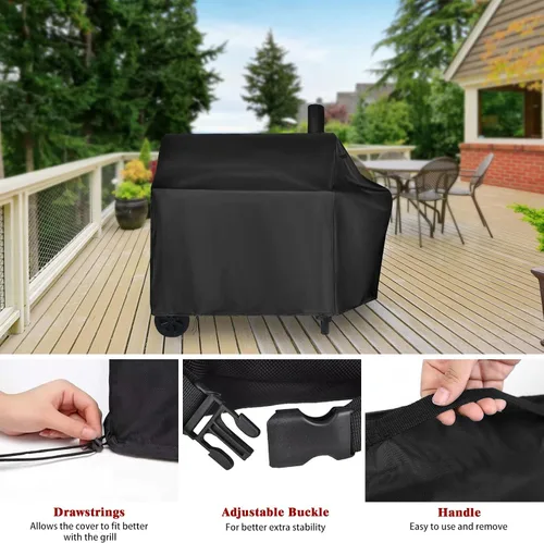 Vista 6 de Royal Gourmet CC1830W - Cubierta para parrilla de carbón de 30 barriles para parrilla CC1830S, resistente al agua, cubierta para parrilla al aire