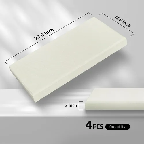 Vista 2 de UMIACOUSTICS 4 piezas de paneles acústicos para pared, paneles de tratamiento acústico para estudio de grabación de 2" de espesor, 23.6" x 11.8