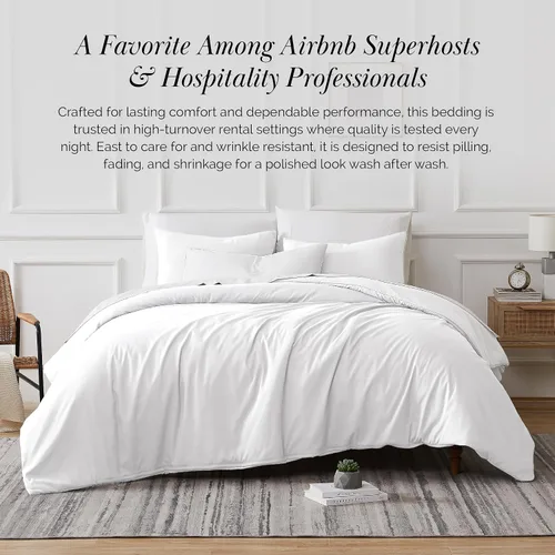Vista 6 de Southshore Fine Living, Inc. Juego de funda de edredón tamaño extra grande individual/XL, ropa de cama de microfibra cepillada premium de fácil