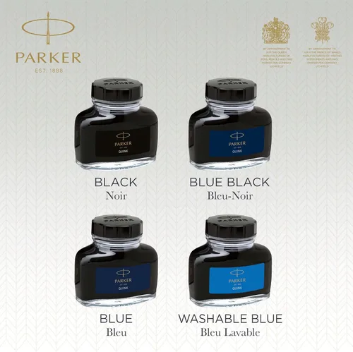 Vista 7 de Botella de tinta permanente Parker Quink de 2 fl oz, Negro negro De tinta negra