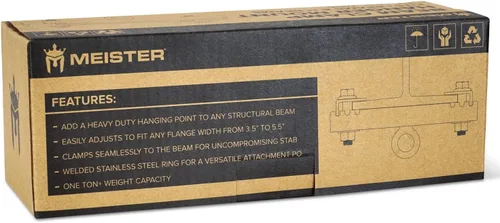 Vista 6 de Meister Beam Clamp Hanger Mount for Boxing & MMA Heavy Bags, Suspension Straps & Ceiling Fixtures
