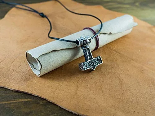Vista 2 de Baldur Jewelry - 925 Sterling Silver Thors Hammer Necklace Pendant - Mjölnir Viking Norse Thor Hammer Pendant Viking Jewelry - Thor Necklace - Thor