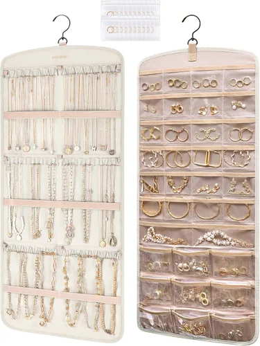 Vista 13 de Bolsas para joyería BAGSMART 50 piezas, pequeñas bolsas con cierre de cremallera para anillos, 5 x 7.6 cm, PVC, para empaquetado de aretes
