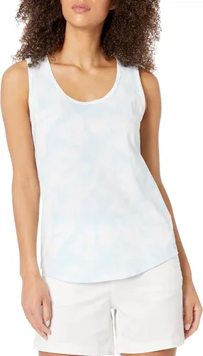 Vista 2 de Tienda Essentials Camiseta sin mangas para mujer, de corte clásico, 100% algodón, paquete de 2