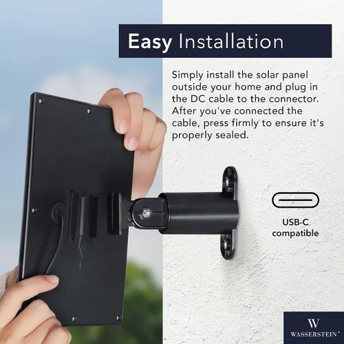 Vista 5 de Wasserstein - Panel solar compatible con batería de cámara Ring Spotlight y con batería totalmente nueva de cámara Ring Stick Up. Alimenta tu cámara