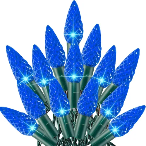 Vista 11 de TW SHINE C6 - Guirnalda de luces de Navidad, 200 LED de 66 pies, 8 modos, impermeable, conectable, color blanco