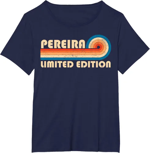Vista 16 de PEREIRA - Camiseta vintage con apellido retro de los años 80 y 90, Negro