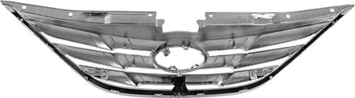 Vista 4 de Evan Fischer Conjunto de rejilla compatible con Hyundai Sonata 2011-2013 carcasa cromada con inserto de plástico pintable