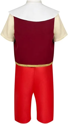 Vista 5 de Disfraz de marioneta para niños, conjunto completo de chaleco con sombrero para disfraces de Halloween