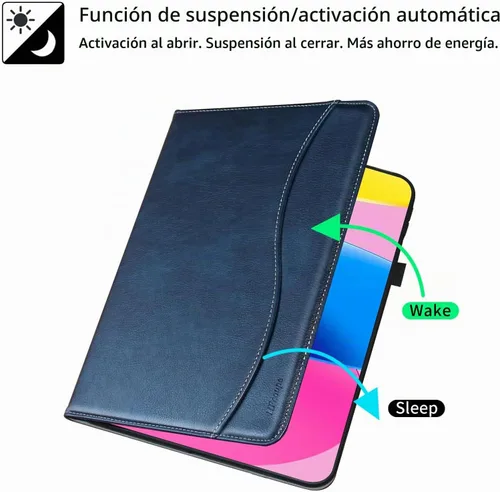 Vista 5 de HFcoupe Funda para iPad A16 de 11ª generación de 11 pulgadas 2025, estilo libro para iPad Gen 10 2022 de 10.9 pulgadas, funda protectora