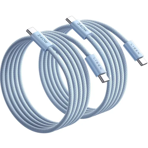 Vista 16 de LISEN Cable corto USB C a USB C de 240 W (1.5 pies+1 5 pies)
