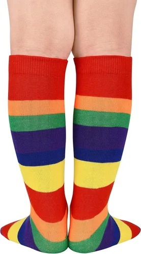 Vista 3 de American Trend Calcetines de fútbol para niños pequeños, calcetines largos hasta la rodilla, calcetines largos de tres rayas, calcetines uniformes