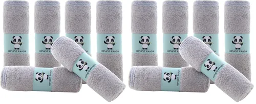 Vista 13 de HIPHOP PANDA Toallitas para bebé, rayón hecho de bambú - 2 capas ultra suaves y absorbentes, toallita facial de baño para recién nacidos - toallitas