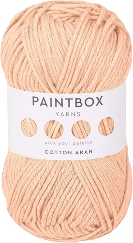 Vista 43 de Paintbox Yarns 100% algodón Aran, 50 g (1.76 oz), 85 m (93 yardas) - Lana blanca en cartón para crochet, tejer - Suave, ligera para suéter, ropa