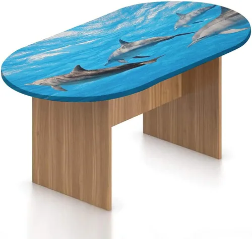 Vista 8 de Mantel ovalado ajustable para mesa de patio, con bordes elásticos de poliéster, diseño de conejitos y nubes Kawaii con bonitos estampado