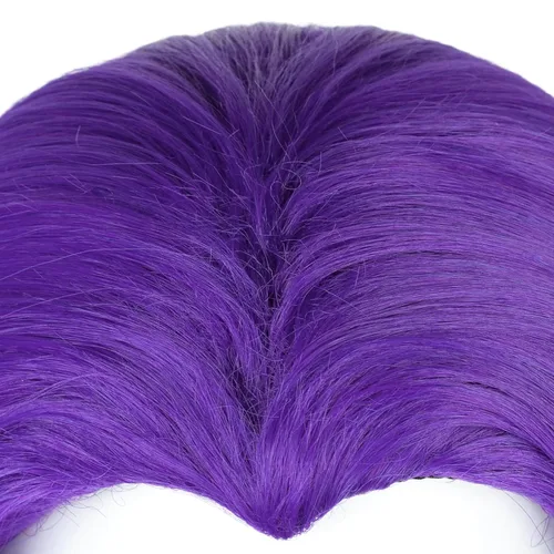 Vista 9 de Peluca corta y recta de anime para cosplay de anime de 14 pulgadas, peluca