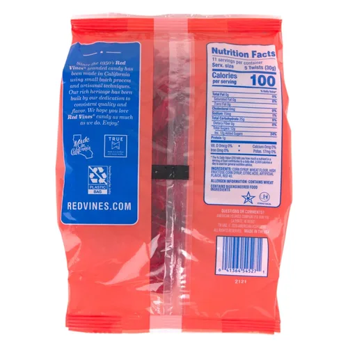 Vista 2 de Red Vines Minis Twists Original - Caramelo de regaliz rojo, bolsa de 12 onzas