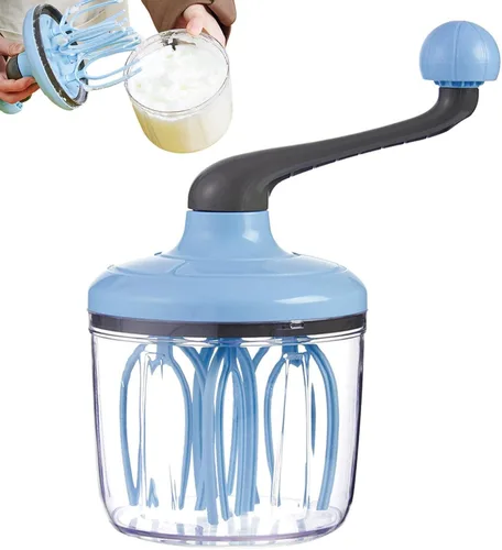 Vista 7 de Batidor de huevos de manivela, batidor manual de crema, herramientas y accesorios para hornear de cocina