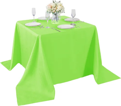 Vista 68 de Mantel rectangular de tela de poliéster lavable de 60 x 120 pulgadas, para decoración de bodas, fiestas, comedores, banquetes