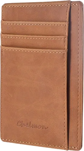 Vista 50 de Cartera Chelmon Slim RFID - Cartera de bolsillo frontal minimalista para tarjetas de crédito delgadas