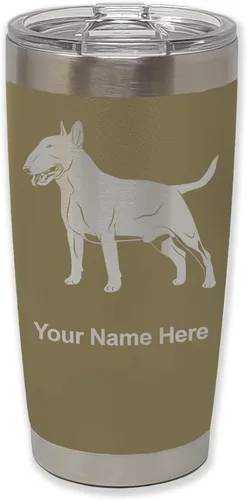 Vista 36 de LaserGram Vaso aislado al vacío de 20 onzas, perro Bull Terrier, grabado personalizado incluido (negro) Engraved Gift for Dog Lovers, Vacuum