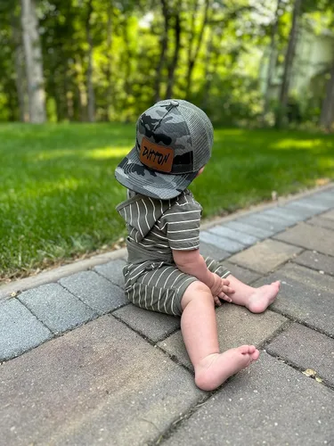 Vista 2 de Sombrero personalizado para bebé, sombreros de bebé personalizados para niños y niños, gorra de camionero personalizada, gorra de béisbol para bebé