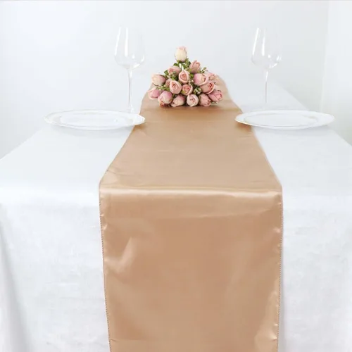 Vista 14 de Efavormart - Camino de mesa de satén de alta calidad para bodas, fiesta de cumpleaños, decoración rectangular y redonda, 12 x 108 pulgadas