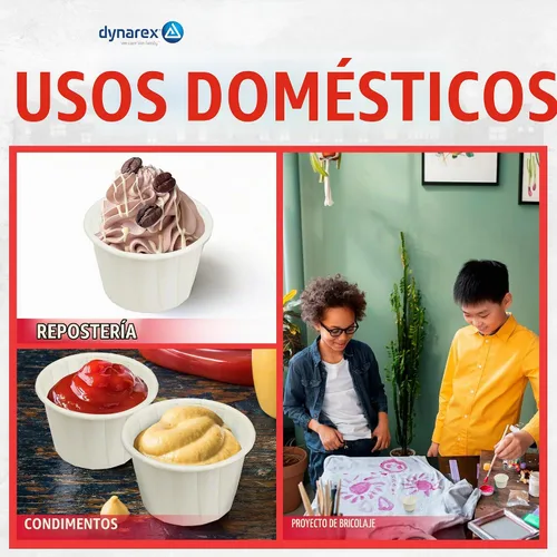 Vista 5 de Dynarex Vasos de Papel para Medicina - Vasos Desechables Souffle de 1 oz para Píldoras y Medicamentos - Vasos de Papel Pequeños con Bordes