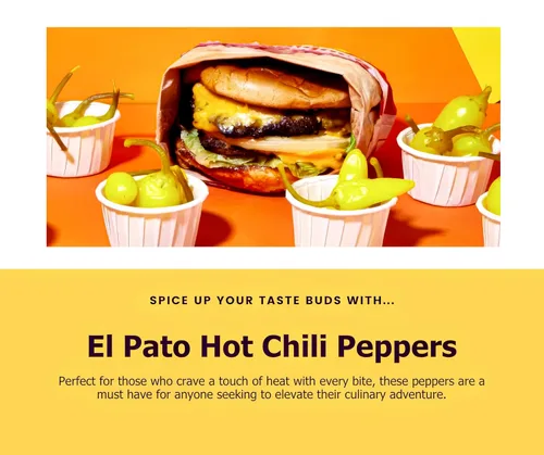 Vista 6 de El Pato Pimientos de chile picante 12oz chiles amarillos en escabeche 11.99 oz Kosher