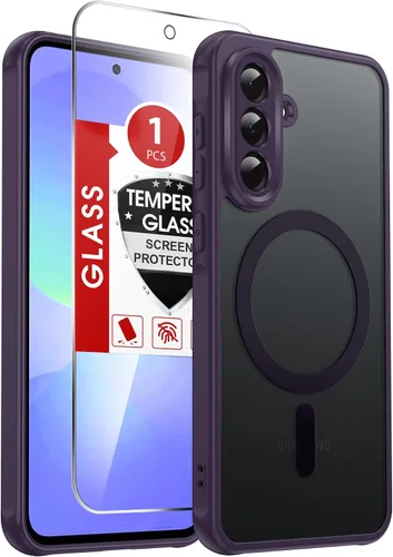 Vista 89 de LeYi Funda para teléfono Samsung-S23: protector de pantalla e imán MagSafe Púrpura
