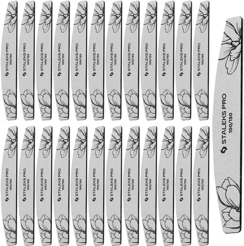 Vista 5 de STALEKS PRO Expert 40 limas de uñas Crescent, grano 80/80, 25