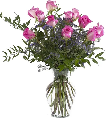 Vista 2 de Floral Supply Online Florero de Jardín de Primavera de 10 5/8" y Folleto Guía de Flores - Florero Decorativo de Vidrio para Arreglos Florales