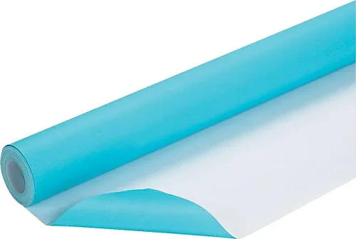 Vista 3 de Fadeless Papel para Tablón de Anuncios, Papel Resistente a la Decoloración para Decoración de Aula, 48" x 50', Azure, 1 Rollo