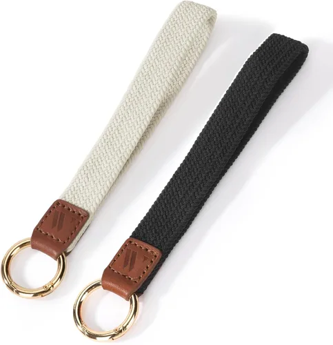 Vista 8 de WEESMILE - Llavero de muñeca elástico, bonitos llaveros de muñeca para mujer Car Keychain for Keys, Elastic Wrist Strap, Breathable Woven