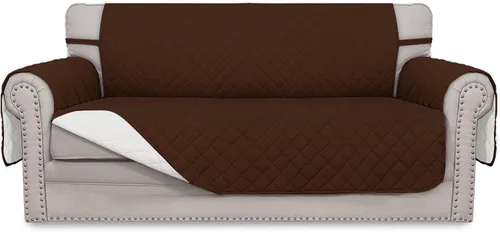 Vista 29 de Easy-Going - Funda reversible para sofá, resistente al agua, con varillas de espuma y correas elásticas, protector de muebles para mascotas y perros