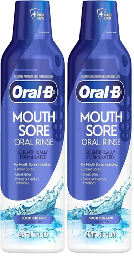 Vista 12 de Oral-B Enjuague bucal para dolores bucales, cuidado especial, enjuague bucal con peróxido de hidrógeno, 16 onzas líquidas, enjuague bucal sin alcohol