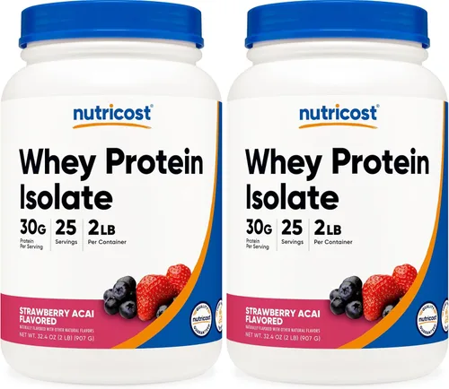 Vista 27 de Nutricost Polvo aislado de proteína de suero (masa de pastel, 2 libras)