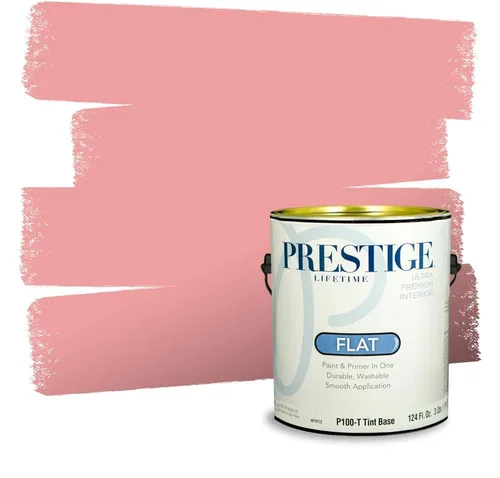 Vista 349 de Prestige Paints Pintura exterior e imprimación en uno, 1 galón, plano, coincidencia comparable de Valspar* Amber Rose*