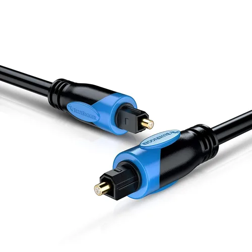Vista 10 de BlueRigger Toslink - Cable de audio óptico digital - 1.5 pies - (cable de fibra óptica, chapado en oro de 24 K) S/PDIF Cable óptico de audio digital