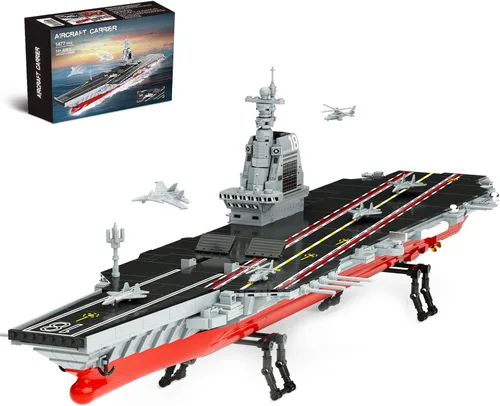 Vista 7 de WW2 - Juego de bloques de construcción de acorazado militar, juguete Tp12