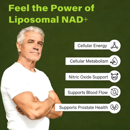 Vista 9 de RAPGET Suplemento liposomal NAD + Resveratrol - Suplemento NMN alternativo de alta pureza NAD + Suplemento para energía - Apoyo a la salud celular