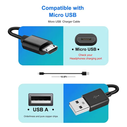 Vista 2 de Cable de carga de 10 pies compatible con Fujifilm INSTAX Share SP-2, SP-3, Mini Link, Polaroid Zip, HP Sprocket, Polaroid Mint, Kodak