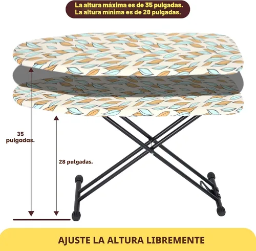 Vista 5 de veiox - Tabla de planchar de 43 x 13, cubierta resistente al calor, patas resistentes y pesadas 7 heights 28-35"·Rock-solid metal