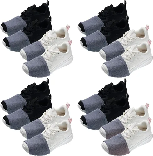 Vista 10 de Haysandy 8 Pares de Fundas para Zapatos de Baile Sobre Calcetines para Mujeres Bailarinas Negro